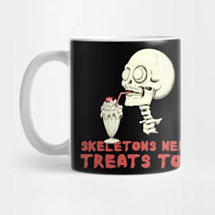Skeleton Drinking Milkshake - Skeletons Need Treats Too Mug